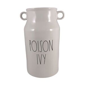 Rae Dunn POISON IVY White/Ivory Milk Jug Vase NWOT